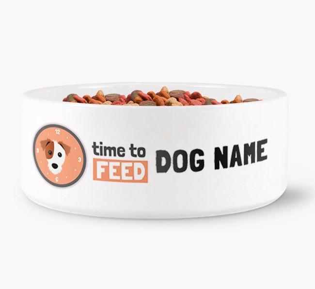 'Time to feed {dogsName}' Dog Bowl